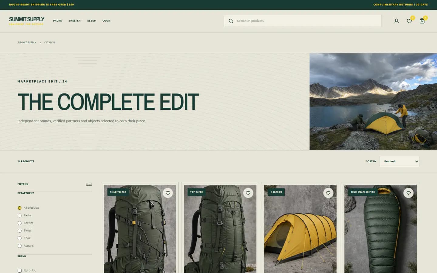 SUMMIT SUPPLY — Catalog website screenshot