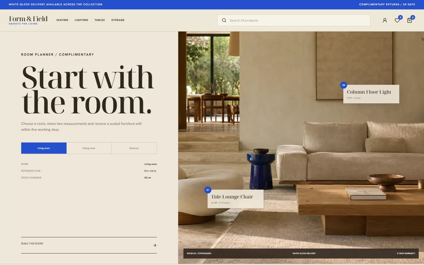 FORM & FIELD — Home website screenshot