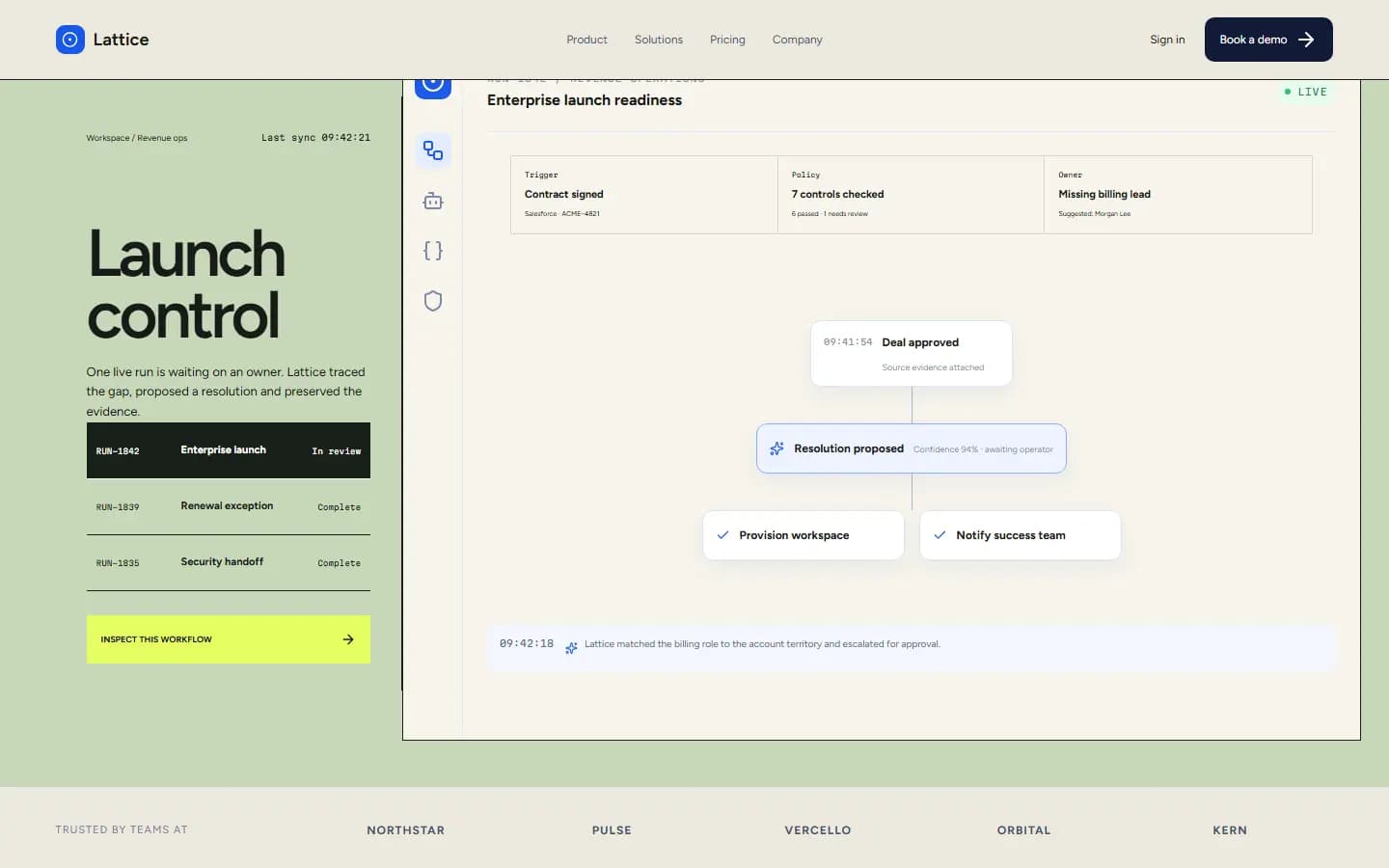 LATTICE AI — Overview website screenshot